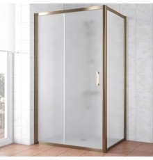Душевой уголок Vegas Glass ZP+ZPV Tur Novo 120*100 05 10 профиль бронза, стекло сатин