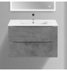 Тумба с раковиной Vincea Mia Slim 80, 2 ящика, бетон