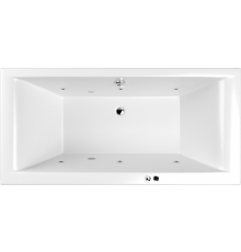 Акриловая ванна WHITECROSS Savia Duo SOFT 170x80 см, с гидромассажем, с каркасом, со сливом-переливом