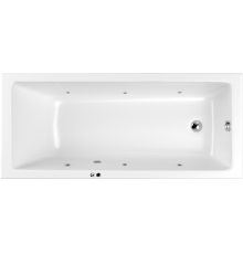 Акриловая ванна WHITECROSS Wave SOFT 170x70 см, с гидромассажем, с каркасом, со сливом-переливом