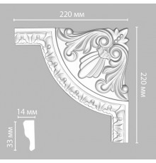 Угол DECOMASTER 98027-1 (220*220*14мм)