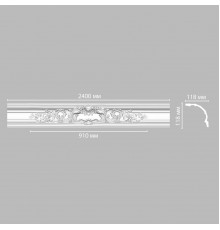 Плинтус потолочный с рисунком DECOMASTER DP-51 (118*118*2400мм)