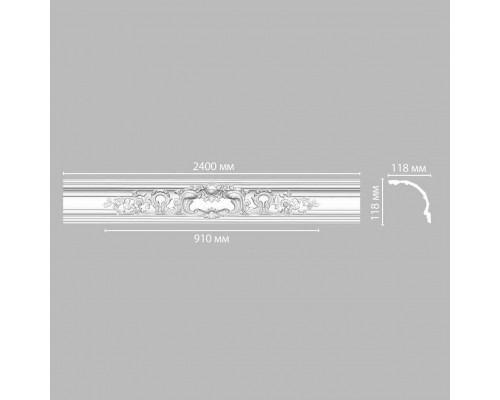Плинтус потолочный с рисунком DECOMASTER DP-51 (118*118*2400мм)
