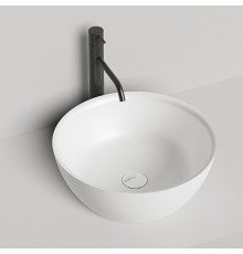 Salini Gloria Раковина накладная 42.5х42.5х15.5cм, без отв., без перелива, S-Stone, цвет: белый матовый. 1102210M