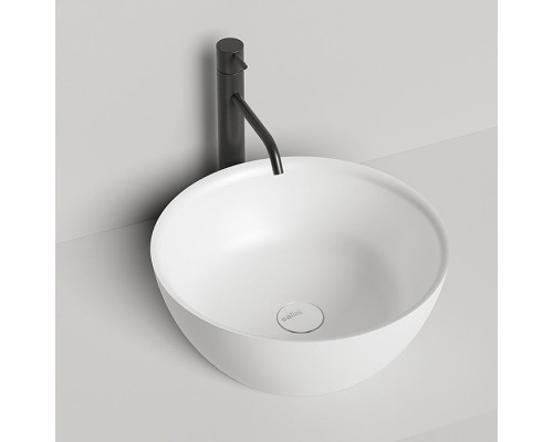 Salini Gloria Раковина накладная 42.5х42.5х15.5cм, без отв., без перелива, S-Stone, цвет: белый матовый. 1102210M