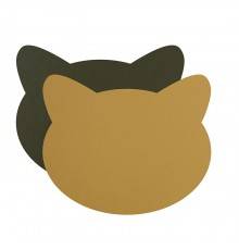 ADJ Костер детский Cat, 12x12 см., цвет: горчичный/оливковый. 0013.40/55