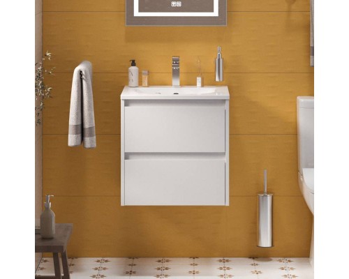 Тумба с раковиной BelBagno Kraft 39 50 bianco opaco, раковина BB-8099-3-50