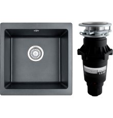 Комплект Мойка кухонная Granula 4451, шварц + Измельчитель Bone Crusher BC 810-SL Slim Line
