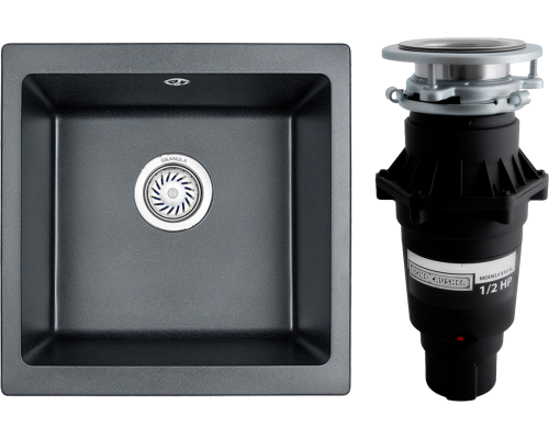 Комплект Мойка кухонная Granula 4451, шварц + Измельчитель Bone Crusher BC 810-SL Slim Line