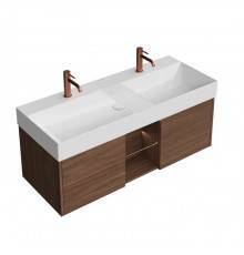 Kerama Marazzi Grande Тумба подвесная, 120х47х37.3см., 2 ящика, открытая зона, цвет: структурированный орех. GR.120.2\SNUT