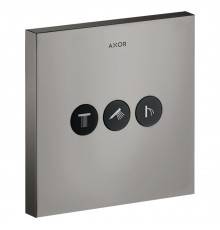 Axor ShowerSelect Смеситель для душа, термостатический, на 3 источника, внешняя часть, цвет: полированный черный хром. 36717330