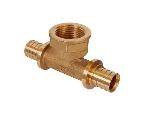 Тройник прямой Hoobs переходный с внутр. резьбой 20х2.8-G1/2 -20х2.8. HB-PEXTG-201220 Тройник прямой Hoobs переходный с внутр. резьбой 20х2.8-G1/2 -20х2.8. HB-PEXTG-201220