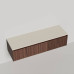 Salini Domino Тумба со столешницей, 160х50х40см., из S-Stone в сборе, крепеж; сифон; фасад: шпон орех, столешница: Ral9001. 27D216 Орех+Ral9001