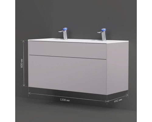 M50AFHX1203EGM База под раковину подвесная 120 см, 3 ящика, элегантный серый