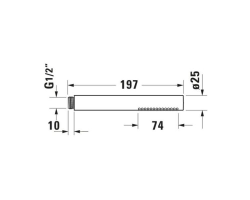 Duravit Shower Ручной душ, 1 режим: дождь, цвет: черный матовый. UV0640001046