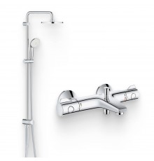 Душевой комплект Термостат Grohe Grohtherm 800 34576000 для ванны с душем + Стойка New Tempesta Rustic 26452001