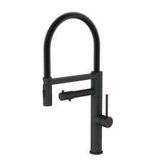 Смеситель для кухни Wonzon   Woghand WW-88458007-MB с гибким изливом, матовый черный