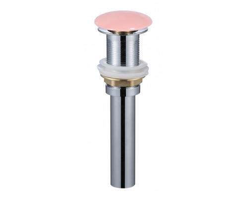 AQM7002-0MP Донный клапан PushOpen, без перелива, керамическая накладка, Розовый матовый AQM7002-0MP
