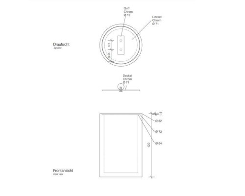 Decor Walther Stone DMD M Баночка универсальная 13x8см, с крышкой, настольная, цвет: белый / хром. 0971354 Decor Walther Stone DMD M Баночка универсальная 13x8см, с крышкой, настольная, цвет: белый / хром. 0971354