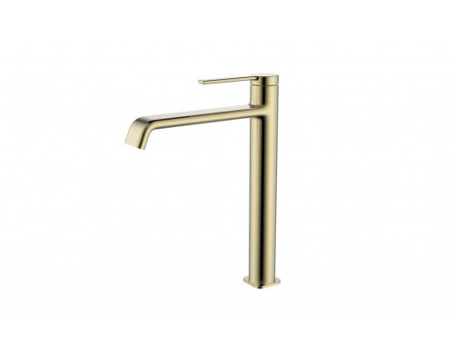 AQM6414BG Asti Смеситель для свободностоящей раковины 231 мм, гладкий, подводка ½ Brushed gold AQM6414BG