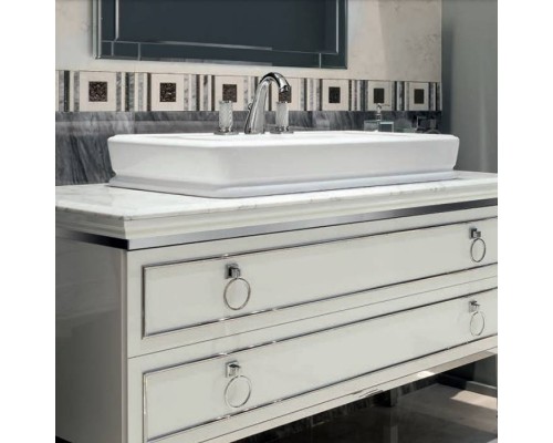 Oasis Lutetia Композиция №18 Комплект мебели напольный, 137х56хh77 см, цвет: Bianco glossy/хром. Oasis Lutetia Композиция №18 Комплект мебели напольный, 137х56хh77 см, цвет: Bianco glossy/хром.