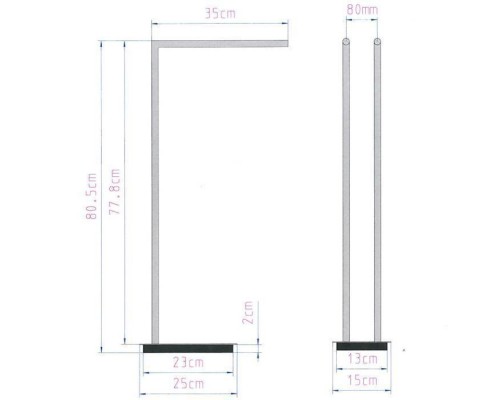 Decor Walther Straight 2 Полотенцедержатель двойной 38xh80см, напольный, цвет: хром. 0504800 Decor Walther Straight 2 Полотенцедержатель двойной 38xh80см, напольный, цвет: хром. 0504800