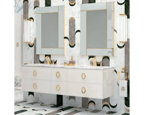 Oasis Daphne Композиция №24 Комплект мебели подвесная, 179х52.5хh220см, цвет: Bianco glossy/золото. Oasis Daphne Композиция №24 Комплект мебели подвесная, 179х52.5хh220см, цвет: Bianco glossy/золото.