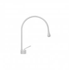 Gessi Goccia Смеситель для раковины на 1 отверстие, излив 244мм R=125, с фиксированным носиком, цвет: белый. 33803#279