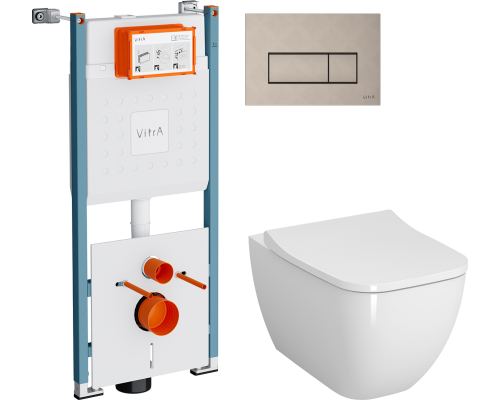 Комплект Унитаз подвесной VitrA Shift 7742B003-0075 белая глянцевая + Крышка Integra Square 810-003-009 быстросъемная, с микролифтом + Инсталляция V-Fix Core 732-5800-01PV + Кнопка Root Square 740-2395 никель Комплект Унитаз подвесной VitrA Shift 7742B003-0075 белая глянцевая + Крышка Integra Square 810-003-009 быстросъемная, с микролифтом + Инсталляция V-Fix Core 732-5800-01PV + Кнопка Root Square 740-2395 никель