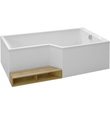 Акриловая ванна Jacob Delafon Bain-Douche Neo R 170x90 см, асимметричная