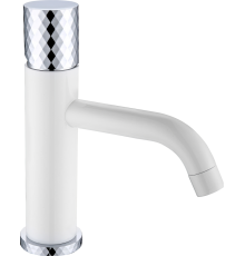Смеситель для раковины Boheme Stick 121-WCR white diamond chrome