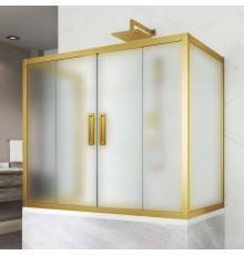 Шторка на ванну Kubele DE019 P4U-MAT-BR, 170х80 см, профиль бронза