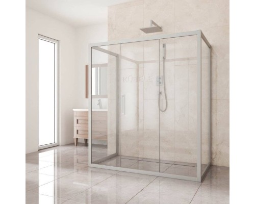 Душевой уголок Kubele DE019 R3U-CLN-MT 140х80 см, профиль матовый хром