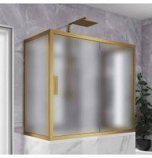 Шторка на ванну Kubele DE019 P2U-MAT-BR 150х75 см, профиль бронза