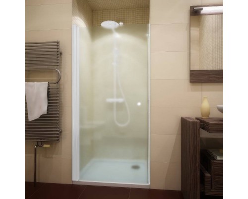 Душевая дверь в нишу Kubele DE020 DE020D601-MAT-WTMT- 70х200 70, профиль белый матовый, стекло матовое