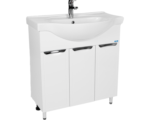 Тумба под раковину VIANT Лима 80 напольная, с дверцами, раковина Erica