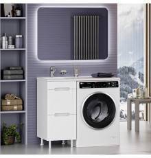 Мебель для ванной комнаты Misty Байкал 40 L для стиральной машины, белая
