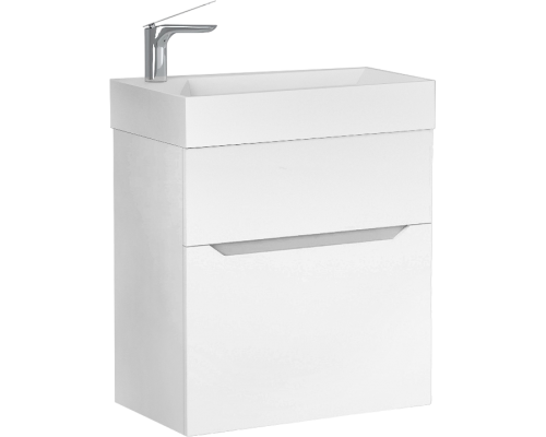 Тумба под раковину Jorno Folk 55 подвесная, белая