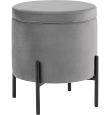 Пуф Stool Group Грейс vd-grays-b27 с ящиком, серый, черный