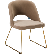 Стул R-Home Lars Link микровелюр diag beige, ножки золото