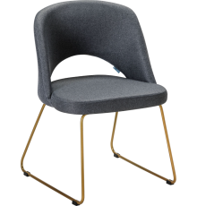 Стул R-Home Lars Link рогожка dark grey, ножки золото