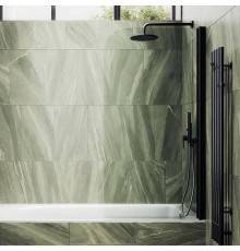 Шторка на ванну Maybahglass MGV-598-6 60x140, профиль черный, стекло прозрачное