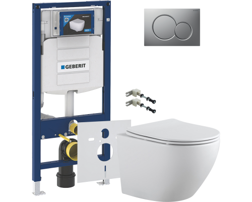 Комплект Унитаз подвесной Aquanet Cetus 2.0 W rimless + Крепления Geberit Duofix 111.815.00.1 к стене + Шумоизоляция 156.050.00.1 + Инсталляция UP 320 111.300.00.5 + Кнопка Sigma 01 115.770.JQ.5 лакированная, матовый хром