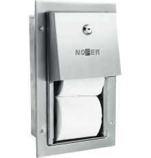 Диспенсер туалетной бумаги Nofer Inox 05202.S нержавеющая сталь + Салфетки Nofer OC-1-33 100 шт