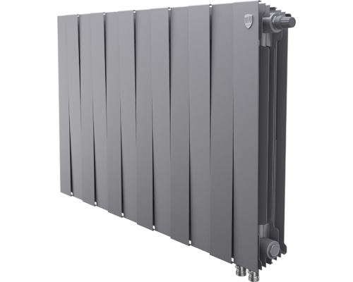 Радиатор биметаллический Royal Thermo Piano Forte 500 VDR80 12 секций, межосевое расстояние 8 см, silver satin