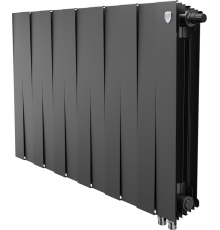 Радиатор биметаллический Royal Thermo Piano Forte 500 VDR80 12 секций, межосевое расстояние 8 см, noir sable