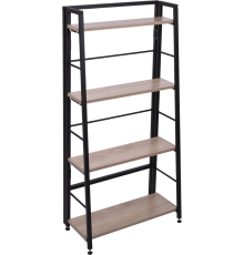 Стеллаж BRABIX Smart SH-007 61х30 см, складной, дуб сонома, каркас черный