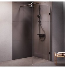 Душевая перегородка AM.PM X-Joy W94WI-80-F1-BTE 80x195, фурнитура черная, стекло прозрачное
