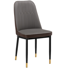 Стул Woodville Flor gray, brown, ножки black