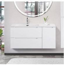 Тумба под раковину BelBagno Etna 100 L 2 ящика, дверца, bianco lucido